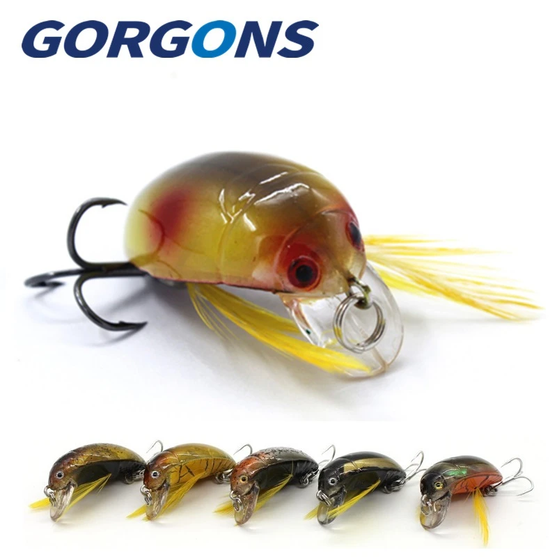 1pc Gorgons Exquisite Fishing Tackle 35mm 4g Cicada Bait Fishing Lure Insect Bug Lure Sea Beetle Crank For Bass Carp Fishing