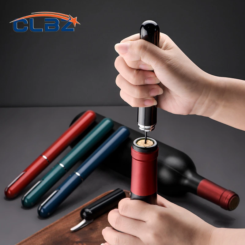 New Enhanced Air Pump Wine Bottle Opener Pin Cork Remover Pneumatic Corkscrew Stainless Steel Kitchen Gadget Bar Accessories