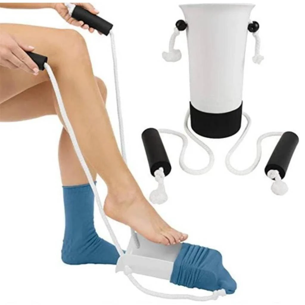 Flexible Sock Stocking Aid. Easy on Off Pulling Assist Device Put on Your Sock Without Bending Sock Puller Aid Easy on and off