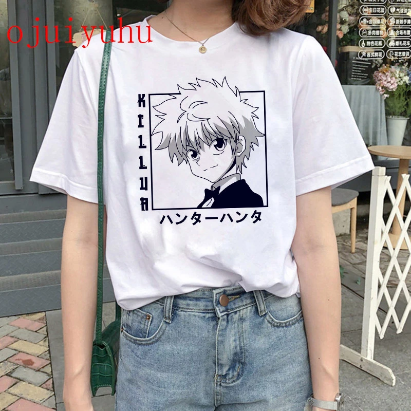 90s Japanese Anime Hunter X Hunter T-shirt Graphic Tees Men Harajuku Kawaii Killua Tshirt Funny Hisoka T Shirt Tops Unisex Male