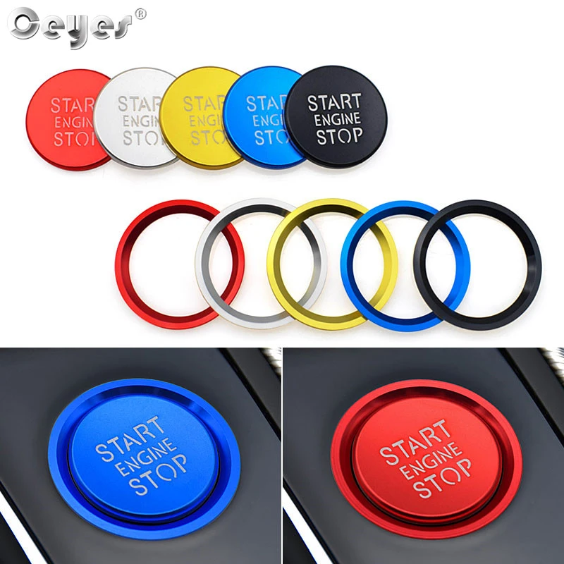 Car Start Stop Button Ring Cover For Audi A4 A5 B9 A6 A7 A6L Q3 Q7 C7 BT Accessories Car Styling Protective Cover