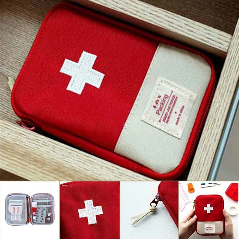 Mini Outdoor First Aid Kit Bag Emergency Kit Bags Small Medicine Divider Portable Travel Medicine Package Storage Organizer