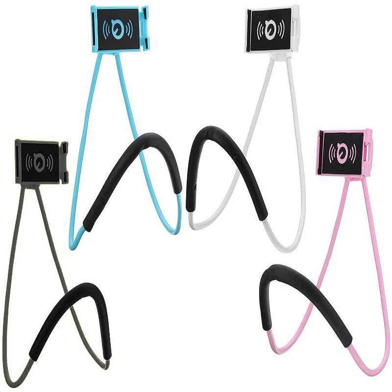 Universal Lazy Neck Hanging Holder Mobile tablet Holder Clip Tablet Pad Neck Stand Support Snake-like Flexible