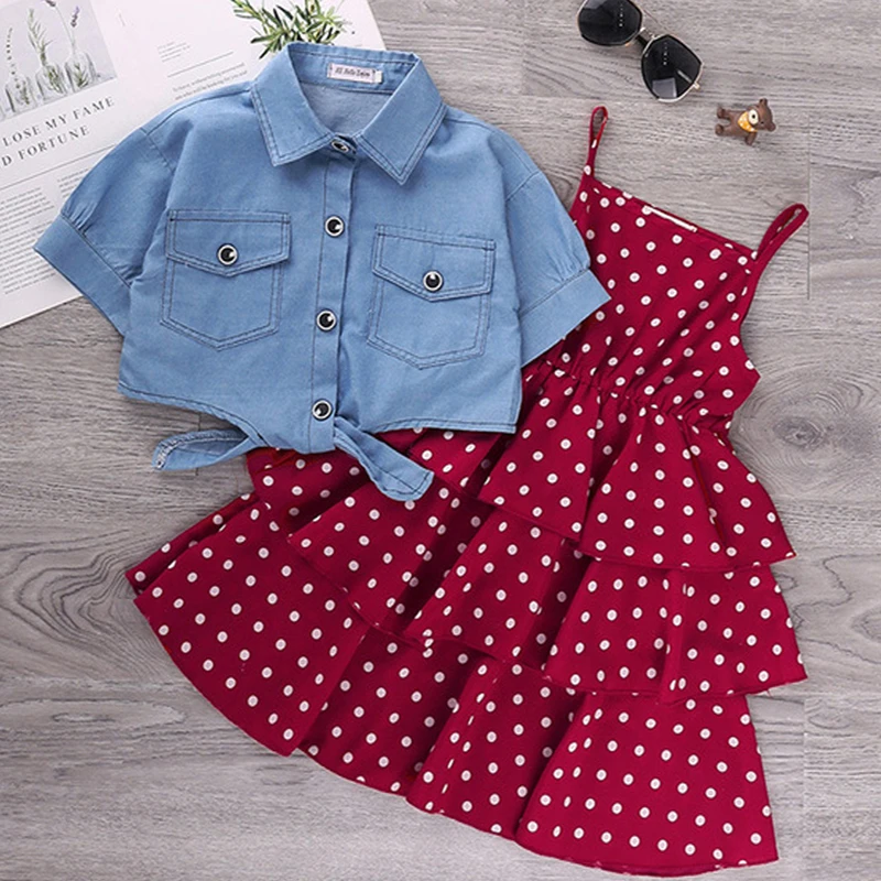 New Year Girls Dress 2022 Spring Autumn Kids Vestidos Baby Clothes Set Christmas Dress Denim Teenager Evening Dresses 4 8 12 Yrs