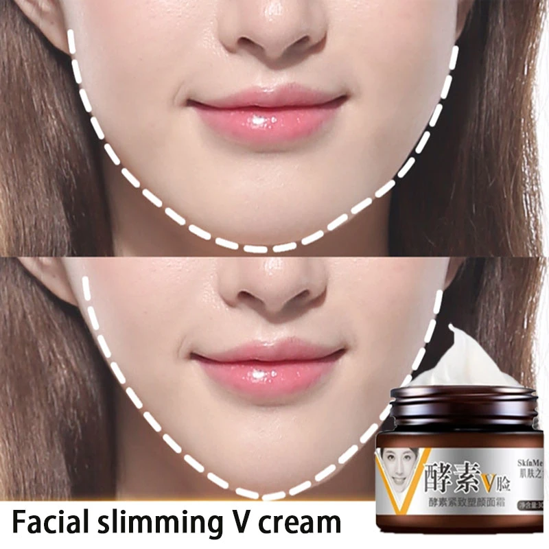 Slimming Facial V Cream Skin Care Facial Lifting Firm  Powerful V-Line Face Enzyme Slimming Cream Fat Burning Moisturizing 30g