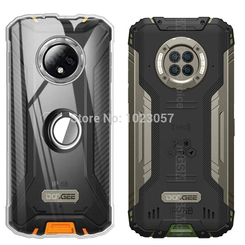 Case For Doogee S96 Pro Ring Kickstand Finger Holder Soft TPU Shockproof Cover Lens Protection For DOOGEE S97 Pro 6.39