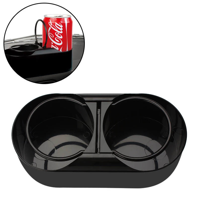 ABS Plastic Car Water Cup Holder Stand Drink Holder Dual Hole for Truck Interior Anto Window Dash Mount Bottle Rack