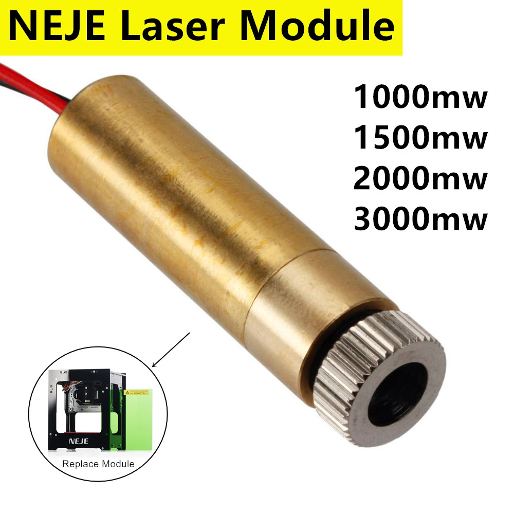 NEJE Laser Module 1000mW/1500mW/2000mW/3000mw 445nm/405nm Laser Head Replacement Kit for DK-8-KZ DK-BL Laser Engraver