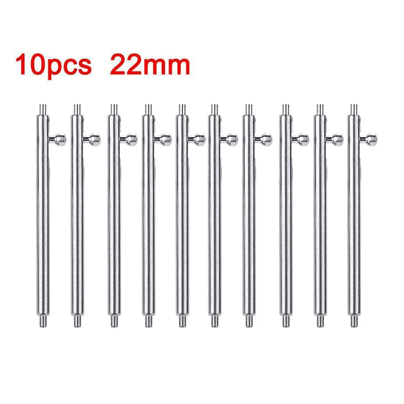 10pcs Watch Pin Pepair Tools & Kits 1.5mm Diameter Quick Release Watch Strap Spring Bars Pins 16MM 18MM 20MM 22MM 24MM Length