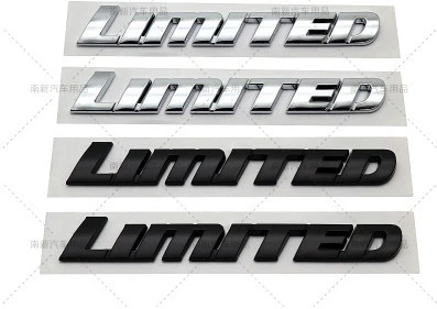 1X Car 3D Chrome Black ABS Badge Sticker Luxury LIMITED Edition Letter Emblem Logol Fit for Toyota Highlander