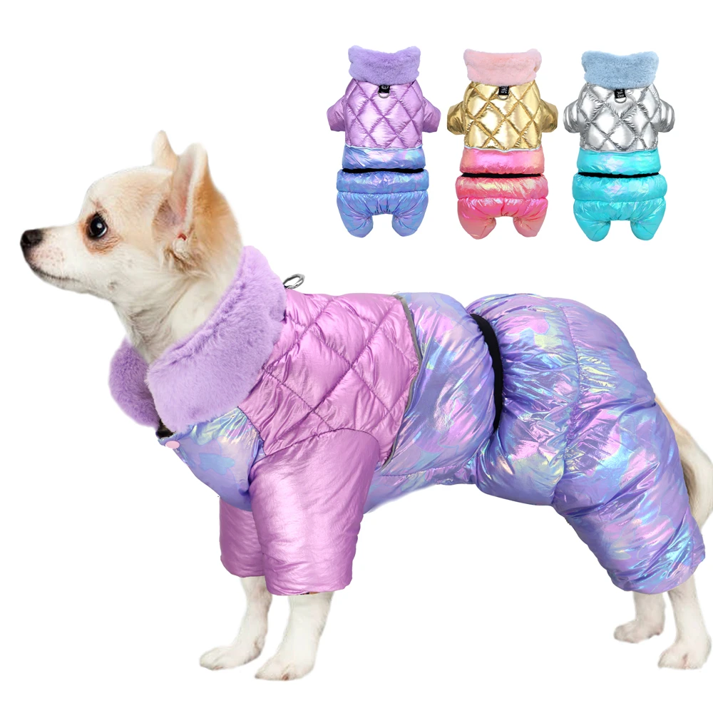 Winter Pet Dog Clothes For Small Dogs Warm Reflective Puppy Clothing French Bulldog Waterproof Coat For Chihuahua Dog Jacket