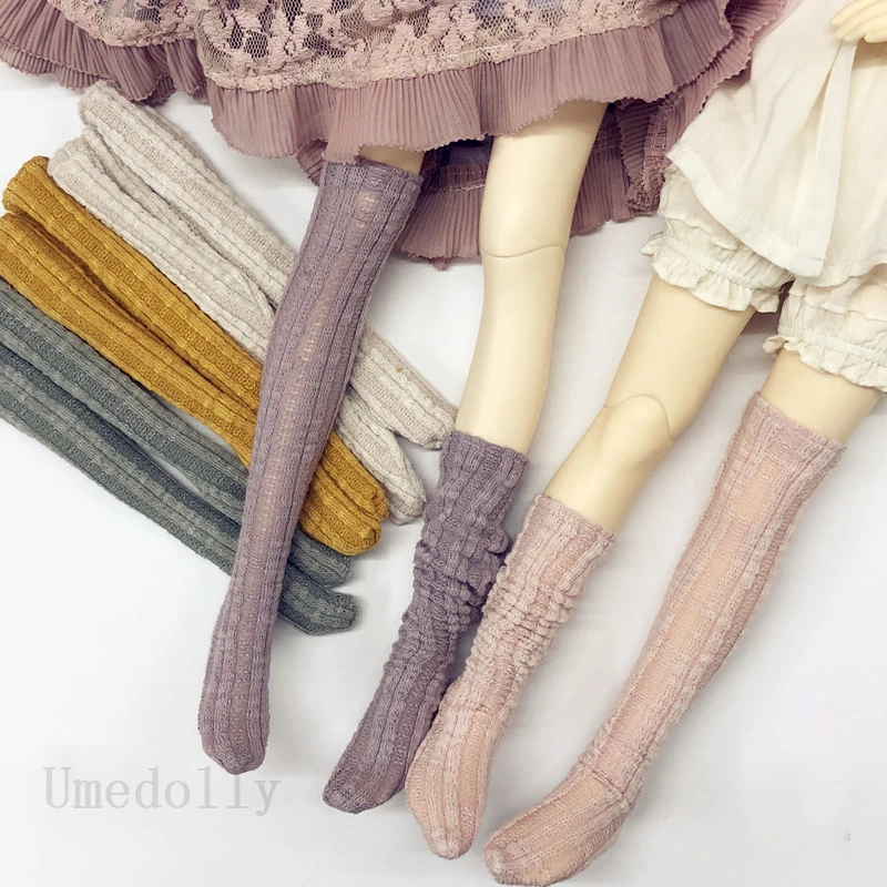 1 Pair Lovely Candy Color BJD Doll Sock Stocking for 1/3, 1/4 BJD Dolls Clothes Accessories