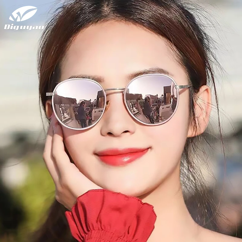 2021 New arrived Female Sunglasses Luxury Brand Design Oversized Round Pink Women shades Polarized Glasses Ladies Oculos De Sol