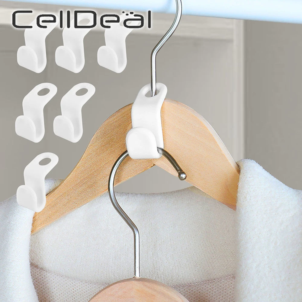 Wardrobe Space-saving Stack Hanger Hook Multifunction Clothes Coat Hanger Connection Hook Plastic Closet Stack Hanger Rack