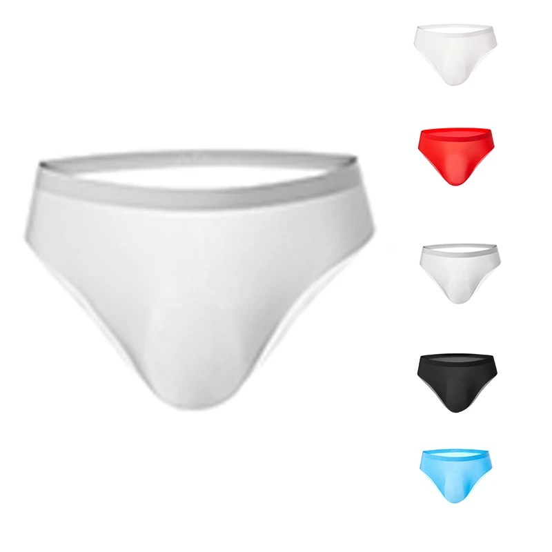 Ice Silk Seamless Men Briefs Ultra-thin Transparent Sexy Men's Thin Underpants Low Waist Bikini Underwear Cool Male Panties