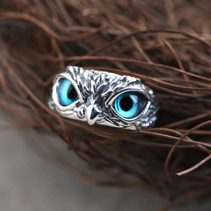 2021 Punk Owl Ring for Women Girl Lovers Retro Animal Open Adjustable Rings Statement Men Gothic Ring Jewelry Gift