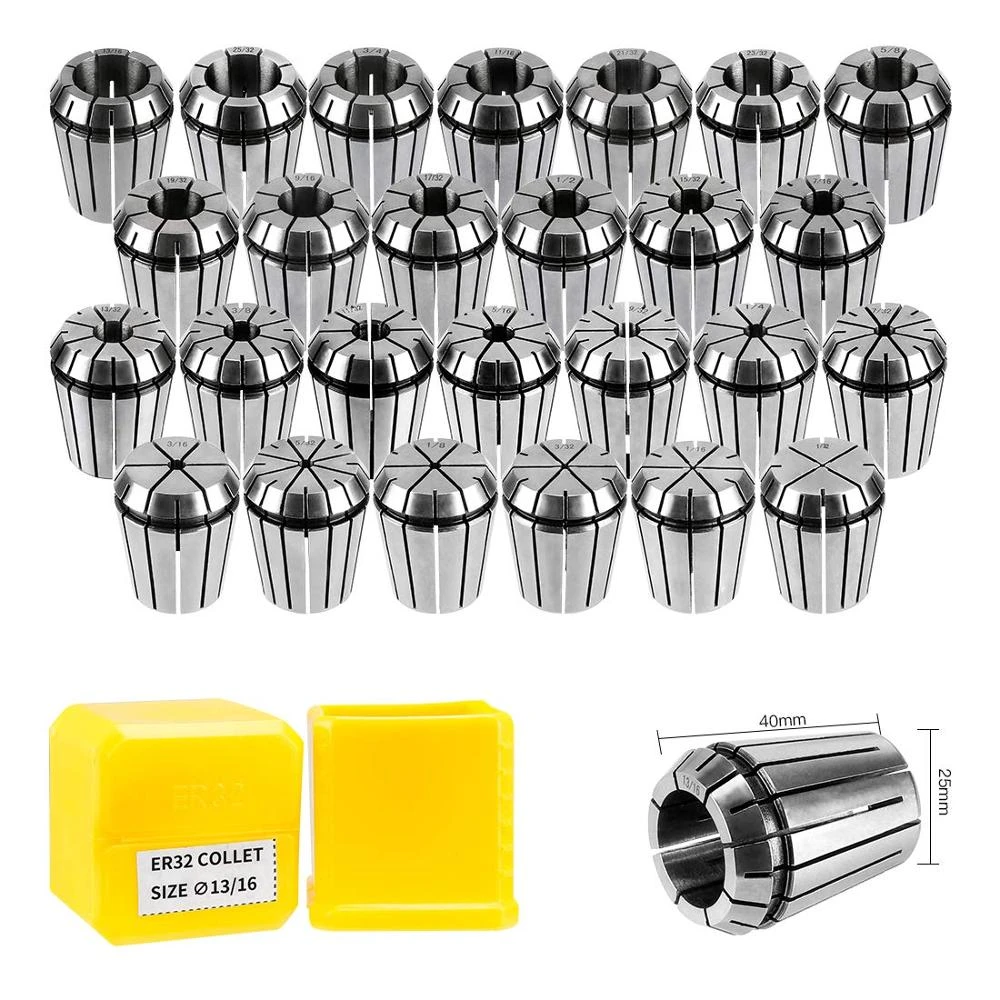 ER32 Collet Tool Precision Spring Collet Set from 3mm to 20mm CNC Collet Chuck For Milling Lathe Tools and Spindle Motors