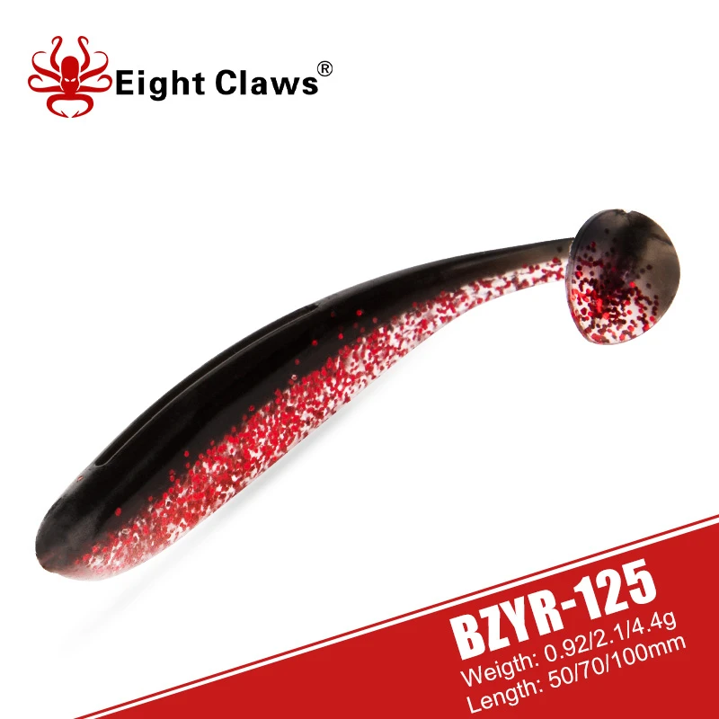 EIGHT CLAWS Grub Worm Fishing Soft Worm Lure Jig Bait 50mm 70mm 100mm Artificial Soft Bait Fishing Lure Silicone Swimbait