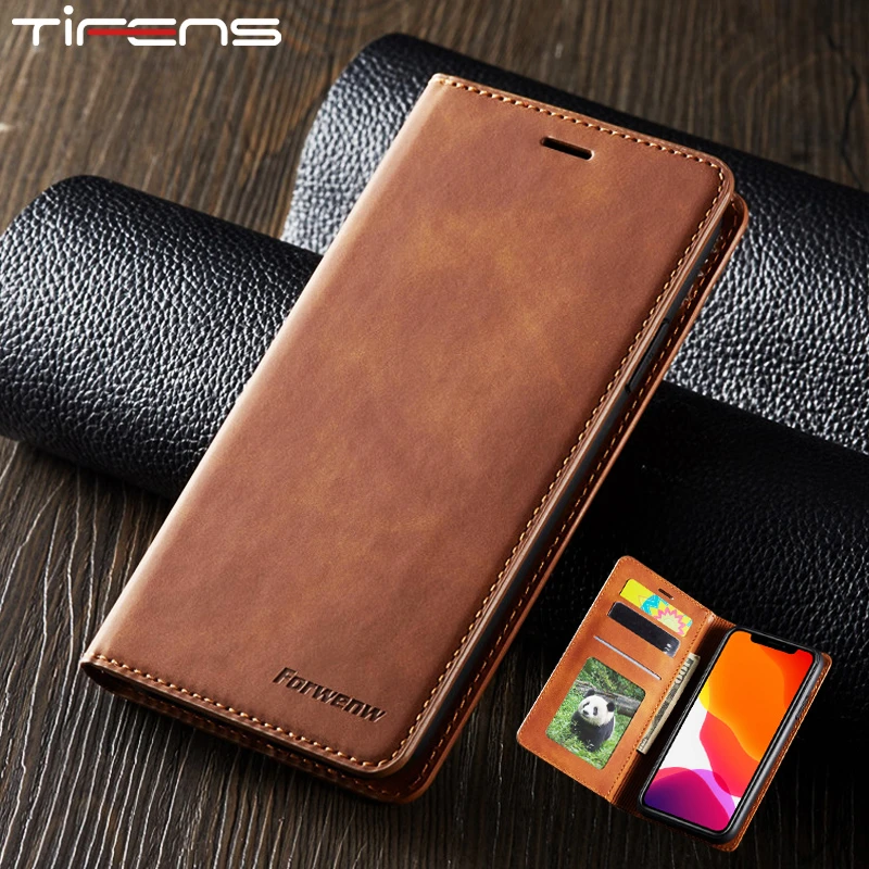 Magnetic Leather Case For iPhone 13 12 Mini 11 Pro XS Max XR 7 8 6 6s Plus 5s SE Luxury Wallet Flip Card Slot Stand Phone Cover