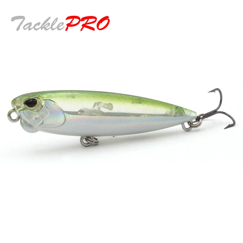 TacklePRO PE27 65mm 5.3g Fishing Lure Z-Shaped Pencil Plastic Wobbler Surface Floating Fresh Salt Topwater Bass Bait