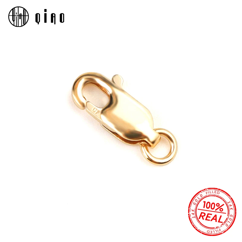 One piece 3x8mm 4x10mm 14K gold filled Lobster Clasps Hooks 14k gold Connector buckles For Necklace Jewelry Making Finding DIY