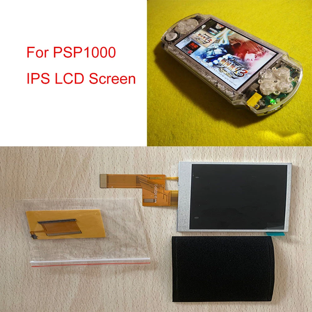 IPS LCD Screen For PSP1000 Game Console Special Cable For Sony PSP 1000 to IPS Screen LCD Highlight High Brightness Kits