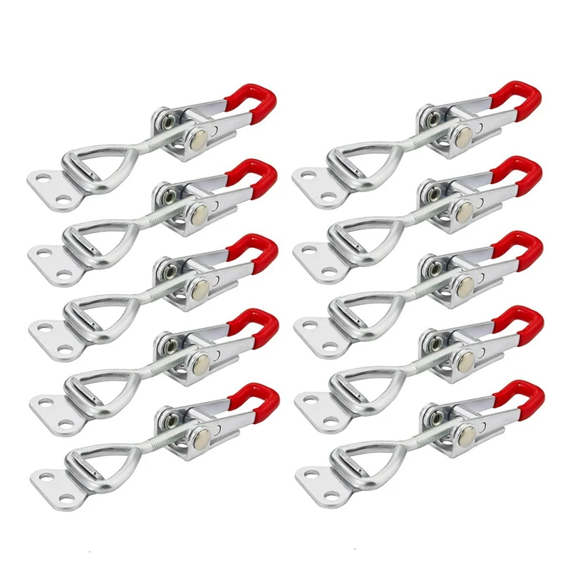 10 PCS Toggle Latch Clamp 4001 100Kg 220Lbs Holding Capacity Horizontal Type for Hand Tool for welding, jigging, repairing