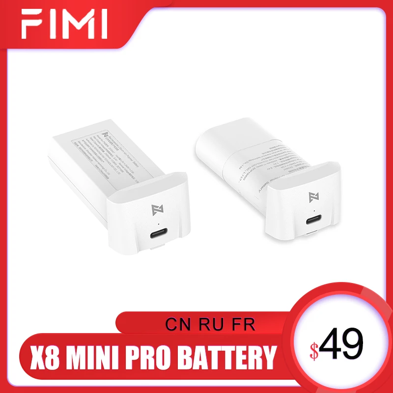 FIMI x8 Mini Battery 2200mAh Rechargable Lipo-Battery for X8Mini Camera Drone RC Drone Accessories Intelligent Flight Battery