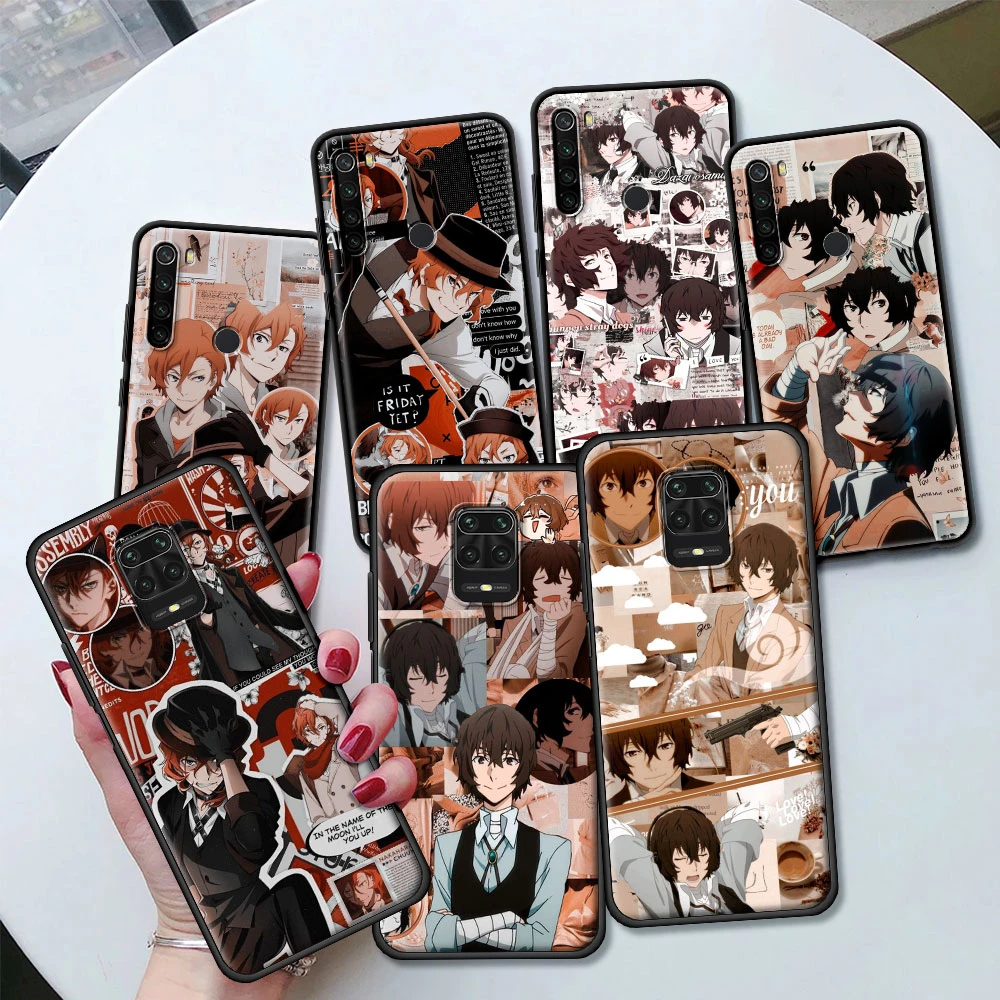 Bungo Stray Dog Anime Silicone Case Coque For Xiaomi Redmi Note 9S 9 8 Pro 8T 8 8A 9A 9C 9i 7 7A K40 6A Back Cover Funda Capa