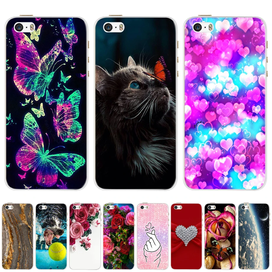 For iPhone 5 5S SE iPhone5s Case for iPhone 5S Case Silicone Cute Case for iphone SE Cover bumper for iphone 5 S 5se Phone cases