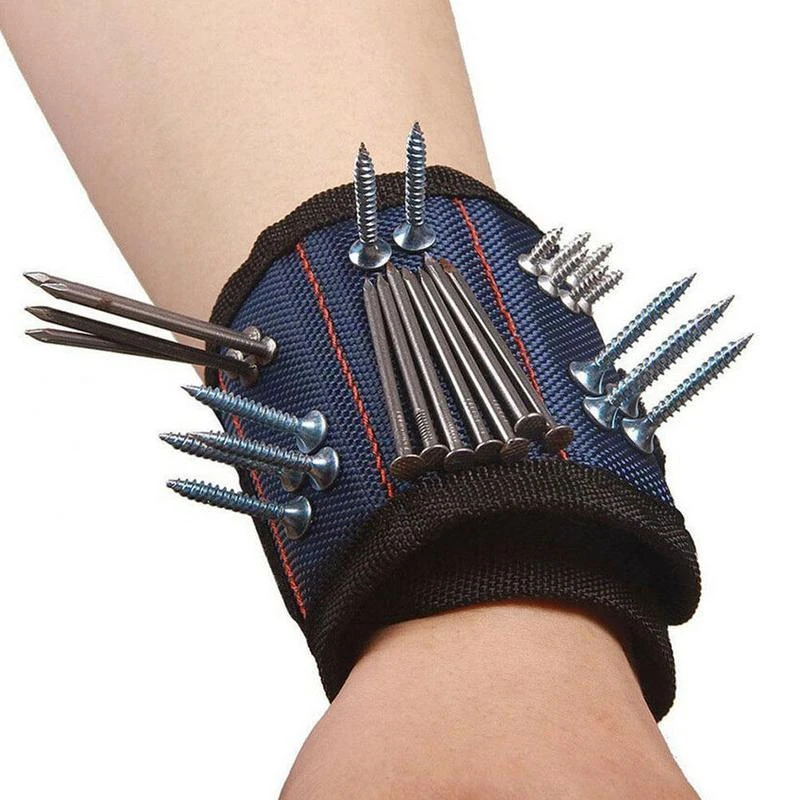 Portable Tool Bag Magnetic Wristband Electrician Storage Tool Wrist Belt Screws Holder 3 Color Can Choose