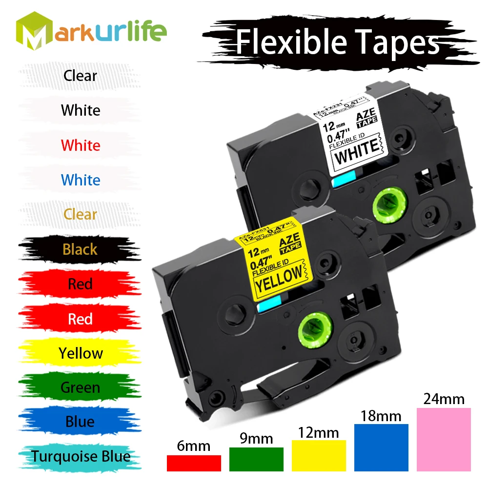 Markurlife TZe-FX231 Compatible for Flexible Tapes tz-FX231 TZ-FX241 TZ-FX251 TZ-FX631 TZ-FX641 Label Tape TZe-FX131 Label Maker
