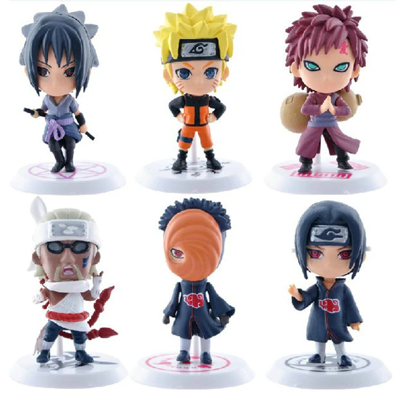 Uzumaki Naruto Shippuden Anime Action Figure Hatake Kakashi 19 Q Version Model Naruto Statue Collectible Toy Figma Gifts