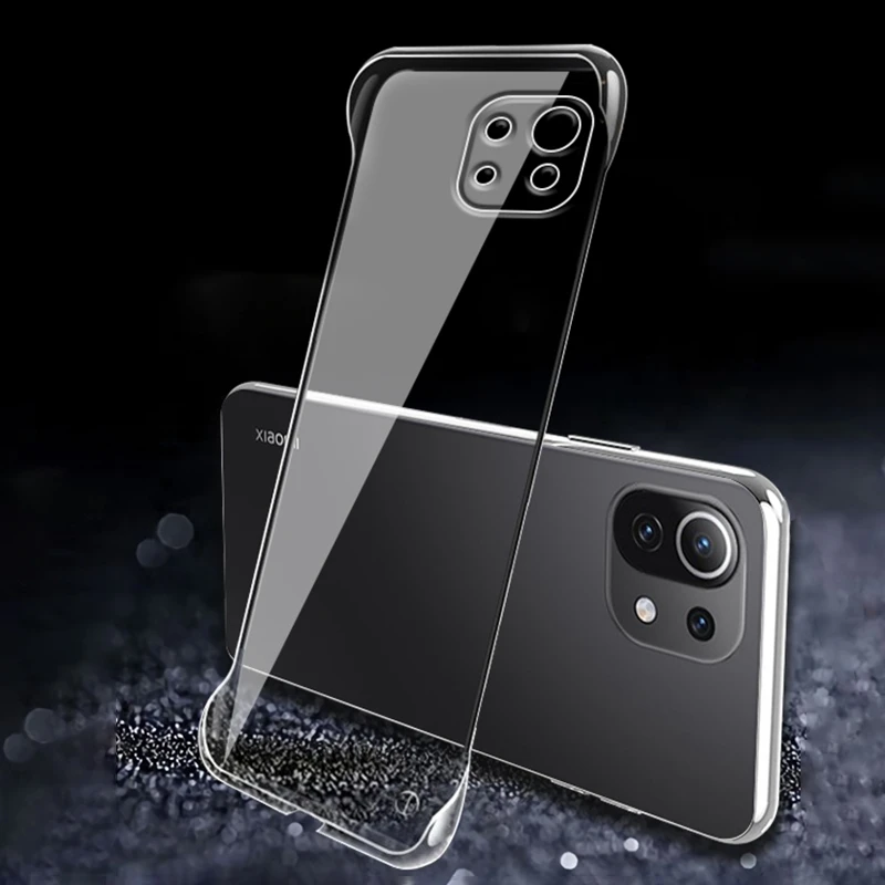 Transparent PC Hard Phone Case For Xiaomi Mi 10 11 Lite 11 Ultra 11i Poco F3 F2 M3 Pro Redmi Note 10T 10S 10 Pro Frameless Cover