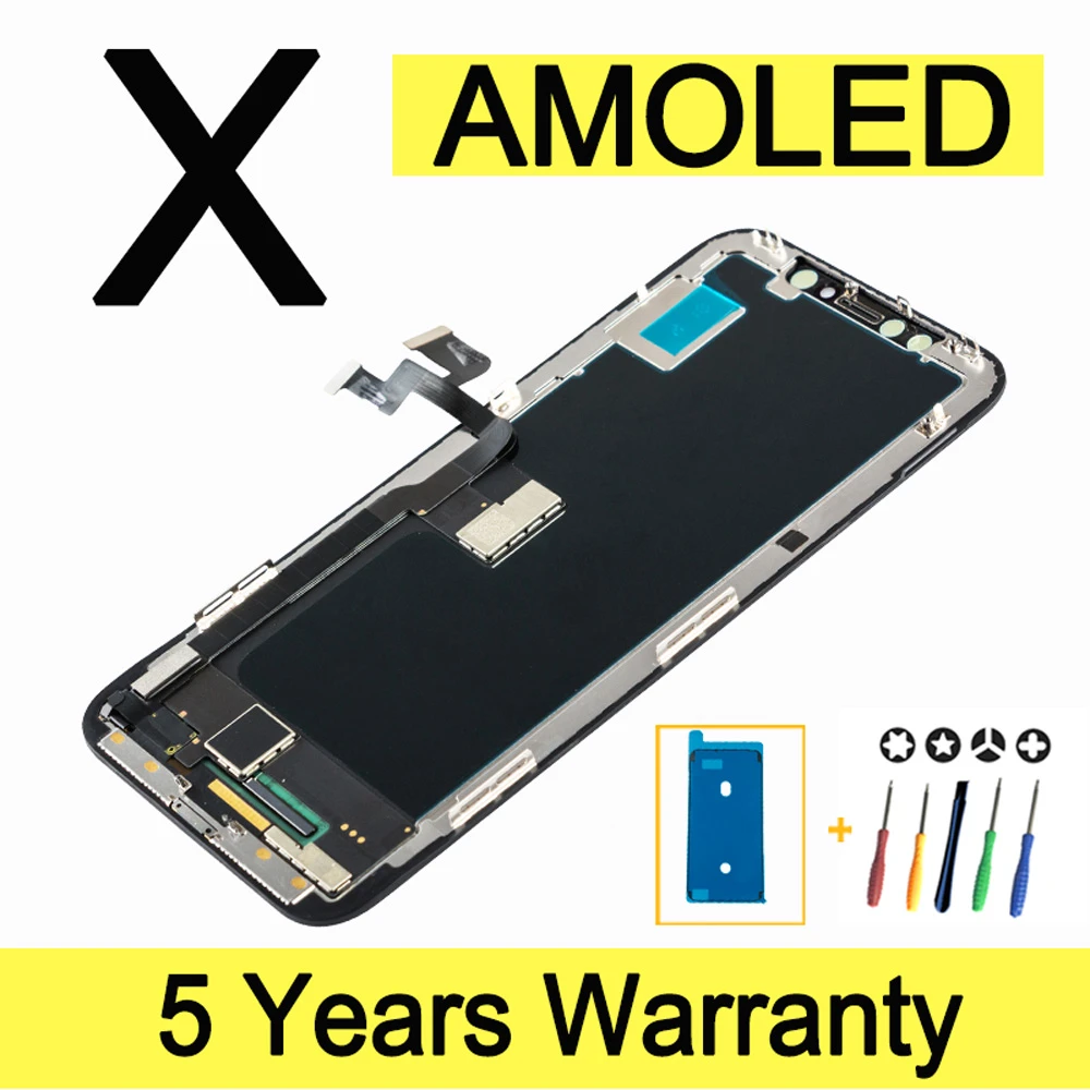 AMOLED Quality Display For iPhone X Lcd Touch Screen Replacement Good 3D Touch Lcd For iPhone X XS Display Screen With Tools