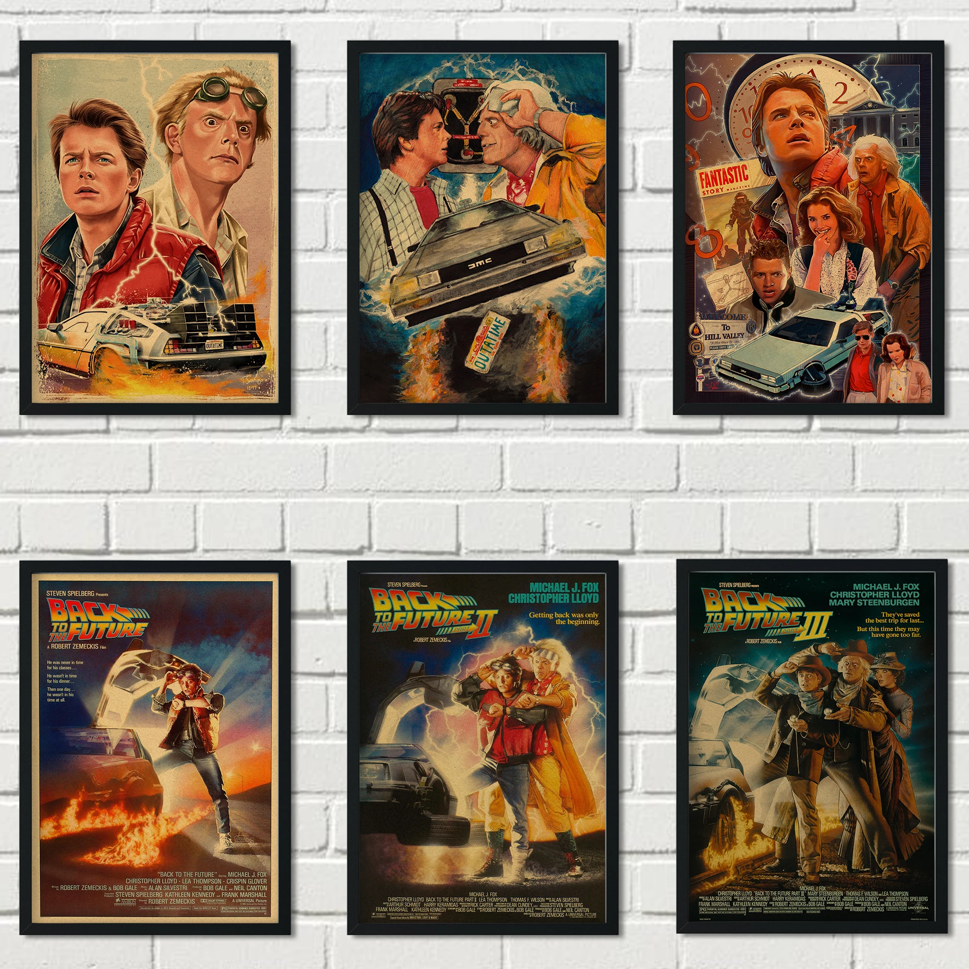 American classic science fiction TV series Back to the Future retro style family wall art decoration painting poster o280