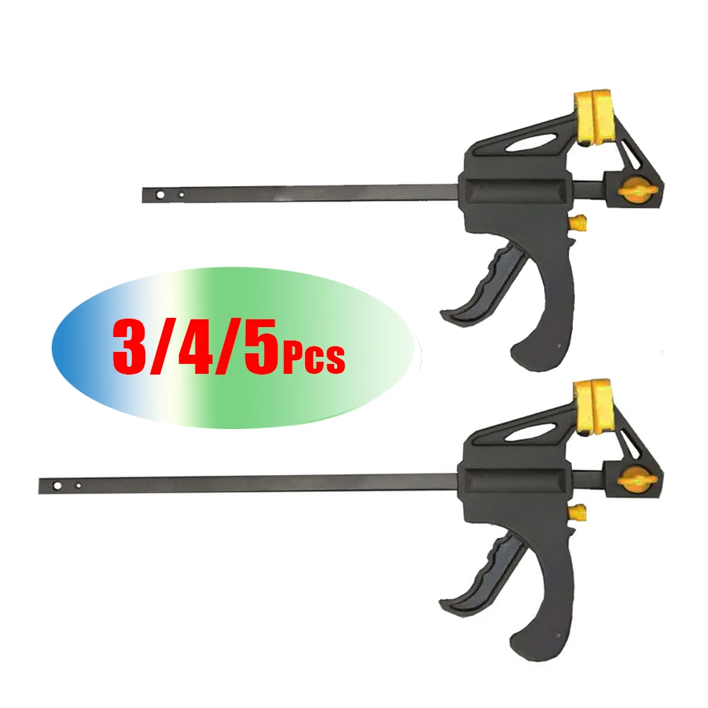 New Arrived 3/4/5pcs 6inch or 4inch F Style Bar Woodworking Clamps Quick Ratchet Release DIY Carpentry Hand Tool