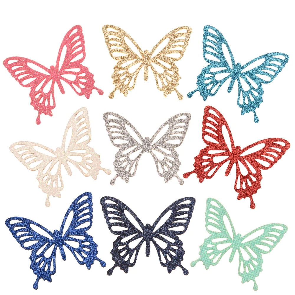 36PCS 2.2inch Hollow butterfly appliques Girls Hair Accessories  Boutique Headwrap for DIY Hair Bows  Barrette Accessory