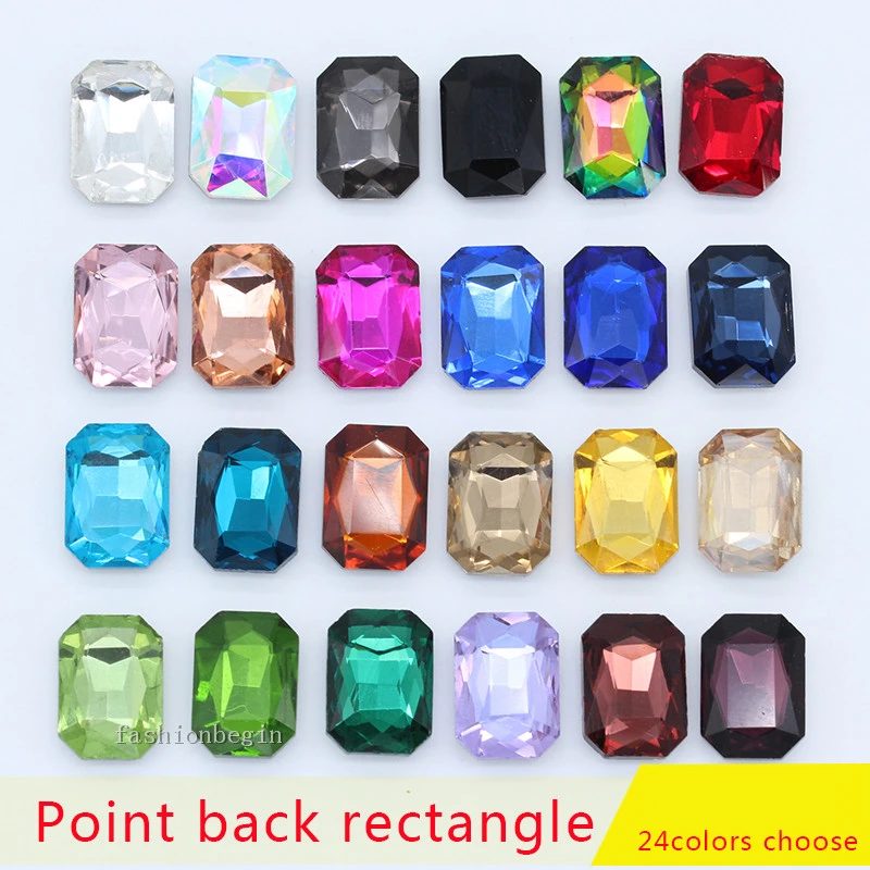 All-size Octagon pointed back fancy stone crystal nail art rhinestone Jewels beads craft headwear shoes&garment DIY decorations