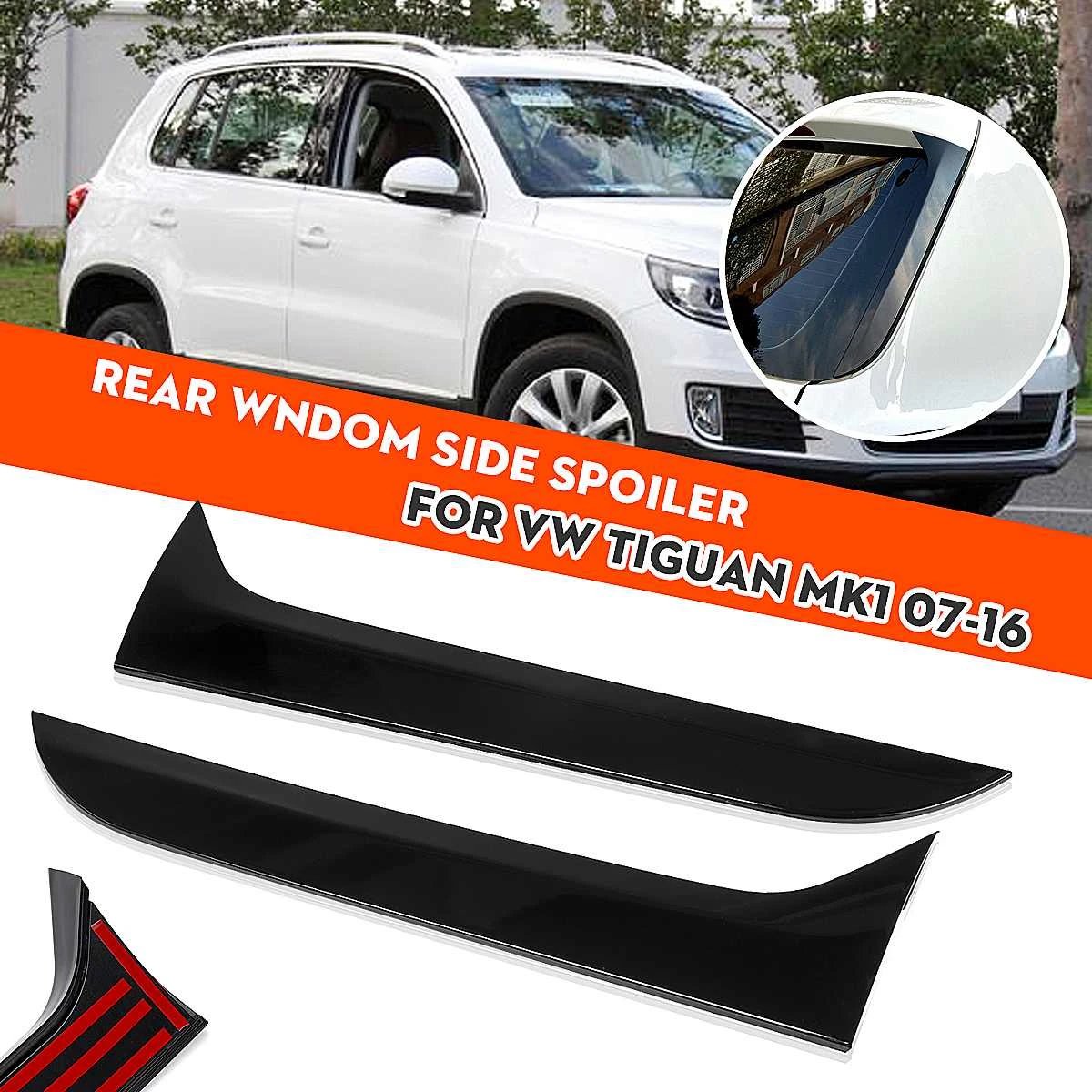 Gloss Black Rear Window Side Spoiler Canard Canards Splitter For VW Tiguan MK1 2007 2008 2009 2010 2011 2012-2016/ for MK2 2017+
