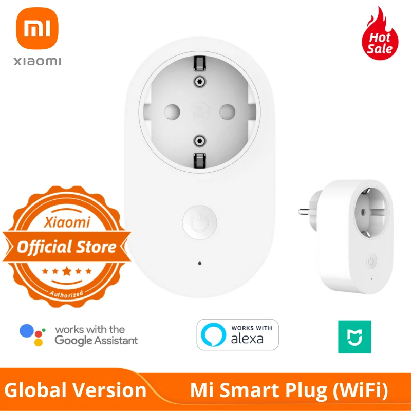 Global Version Xiaomi Mi Smart Plug WiFi EU Remote Control Switch On Or Off With APP Work With Amazon Alexa Google Assistant