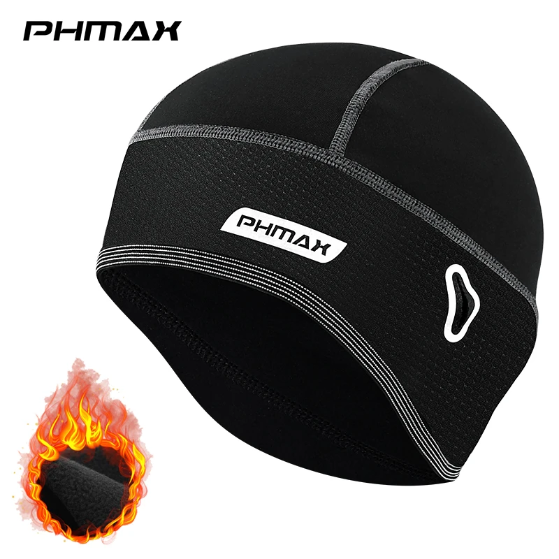 PHMAX Winter Cycling Cap Windproof Keep Warm Ski Cap Running Skiing Riding Thermal Fleece Hat Bike Bicycle Cap Cycling Headwear