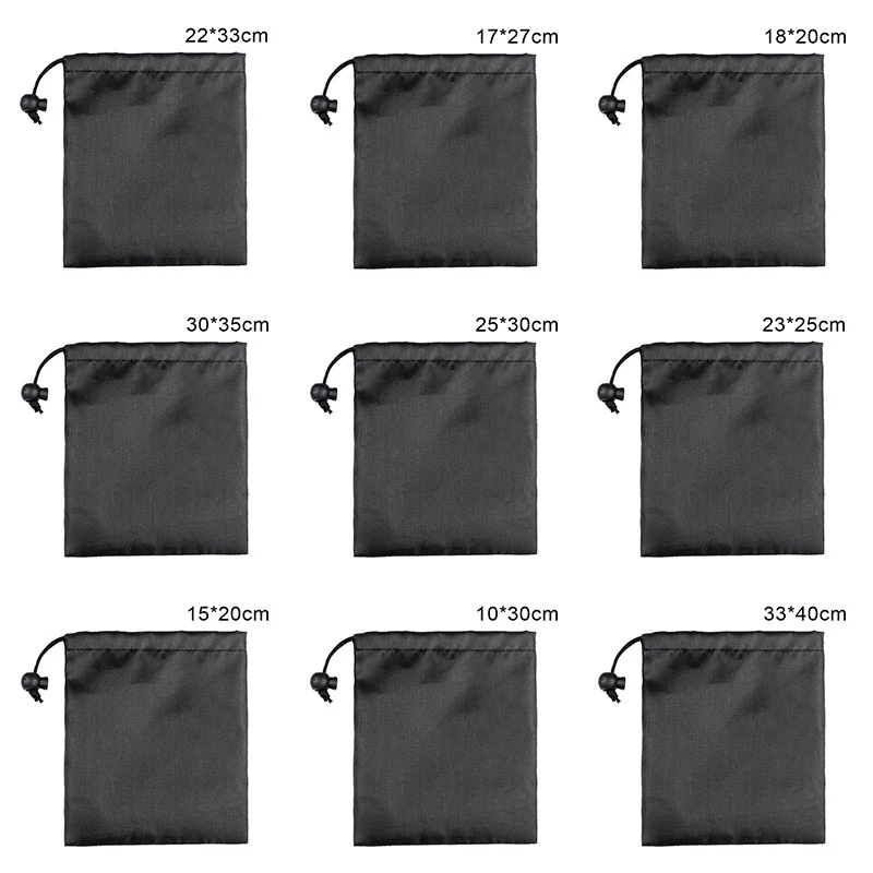 Nylon Drawstring Storage Pouch Multi-Functional Bag Ditty Bags for Travel & Outdoor Activity from 15*20cm to 30*35cm Hot