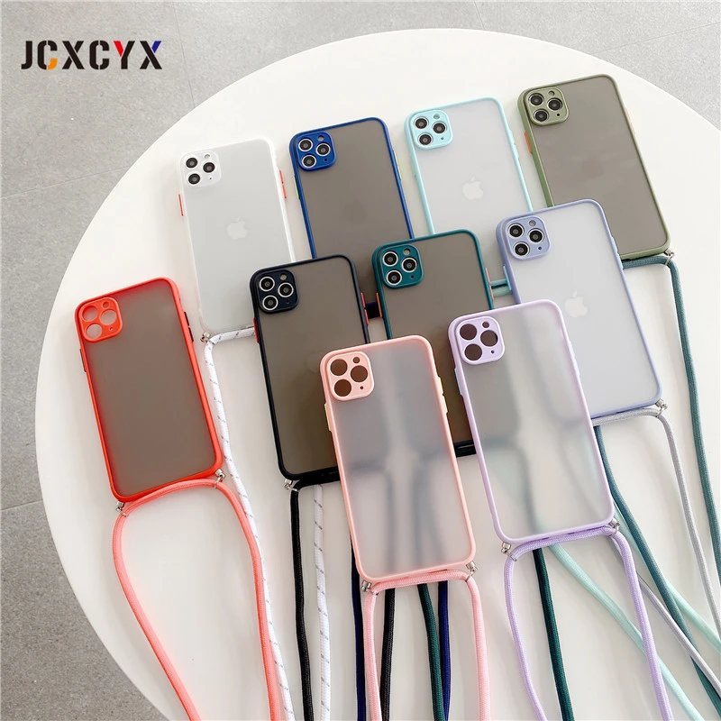 Lens protection Crossbody Necklace Lanyard phone case for iphone 12 MiNi 12 Pro Max 11 Pro Max X XR XS Max 6S 7 8 plus cover