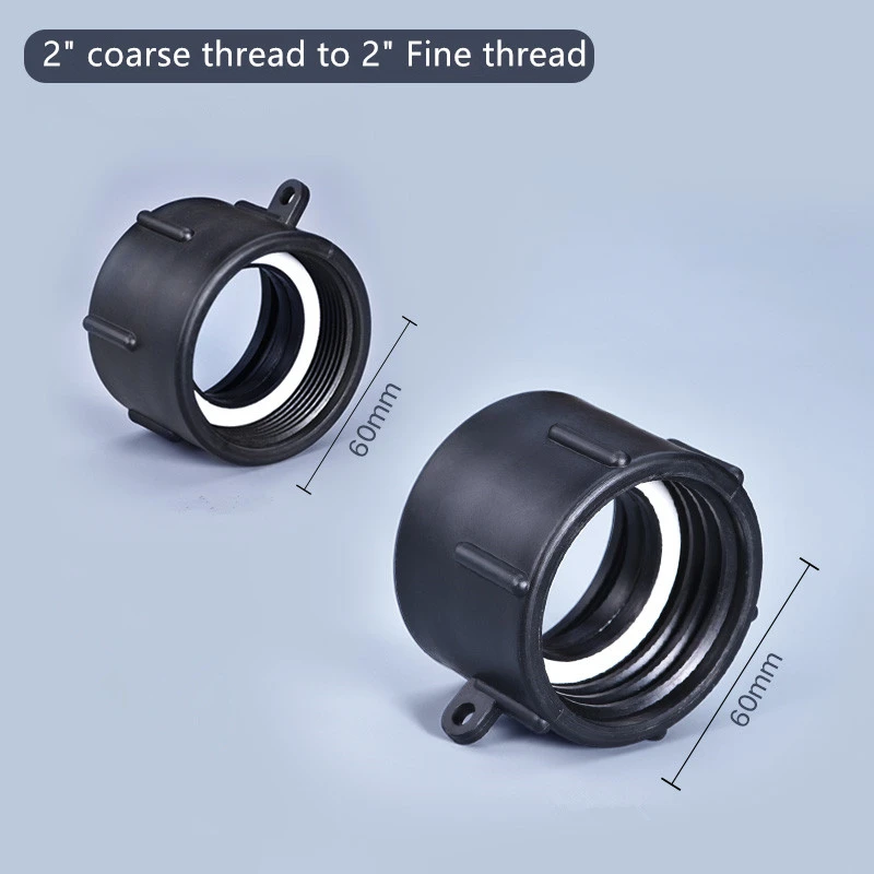 Thicken Water Tank fittings 2 inch coarse thread to 2 inch Fine thread IBC Tank Valve Hose Pipe Connector