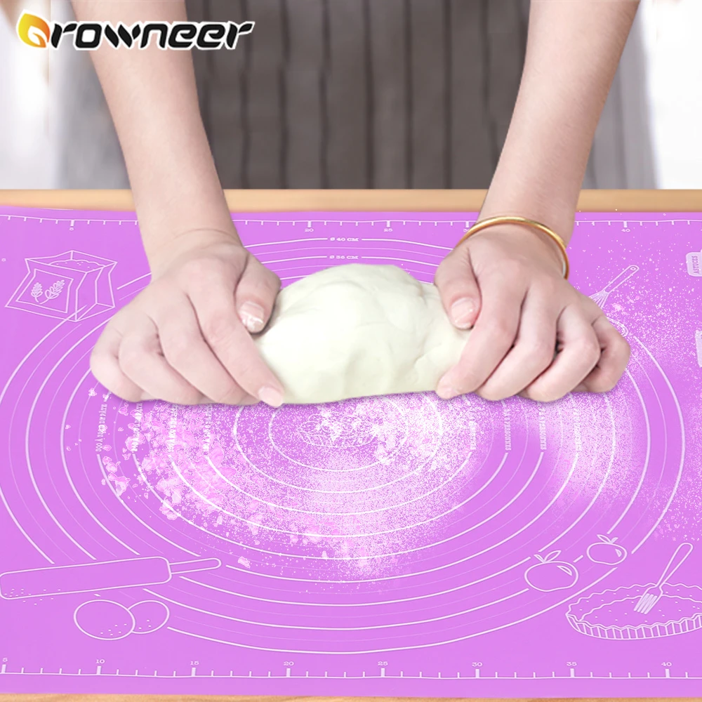 Baking Pad Silicone Rolling Dough Mat Large Non-Stick Slight wrinkles Sugarcraft Fondant Cake Pizza Cookie Brownie Maker Holder
