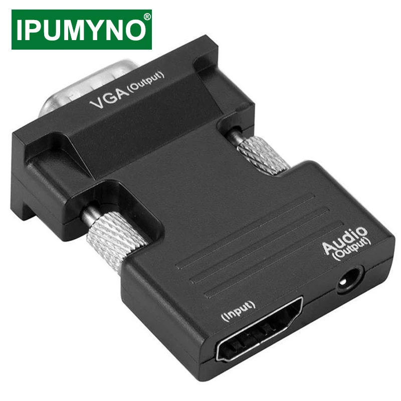 HDMI-Compatible To VGA Adapter TV Box 1080P PC Aux Jack 3.5 Video Audio Cable Converter Projector Monitor Projetor Display Port