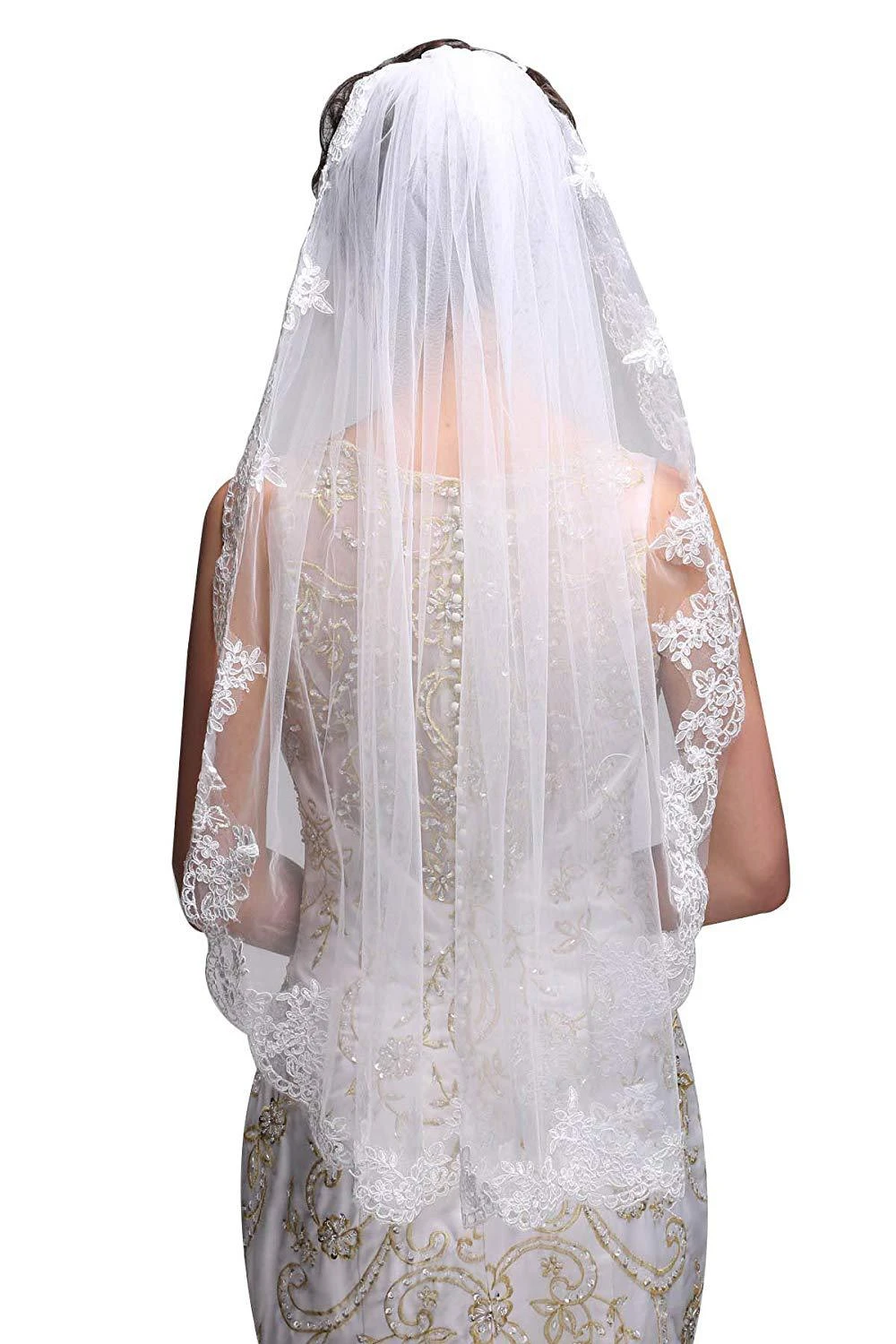 White/Ivory Wedding Veil Short Bridal Veil Head Veil Wedding Accessories 2021