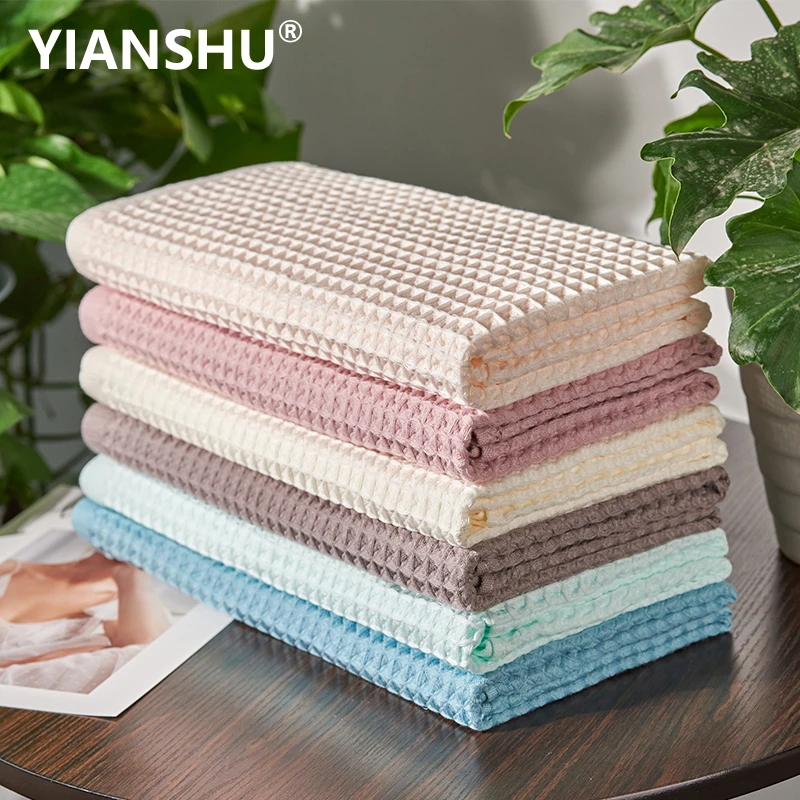 1/2/4 Pcs 70x140cm High Quality 100% Cotton Waffle Bath Towels For Adult Soft Absorbent Towel Household Bathroom Towel Sets