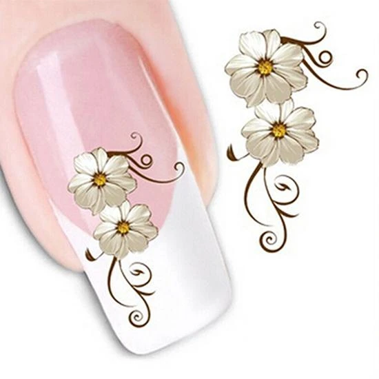 3D Nail Art Stickers Decals Adhesive Manicure Nail Art Tips Decoration DIY Nail Art Stickers Flower Transfer 3D Nail Stickers